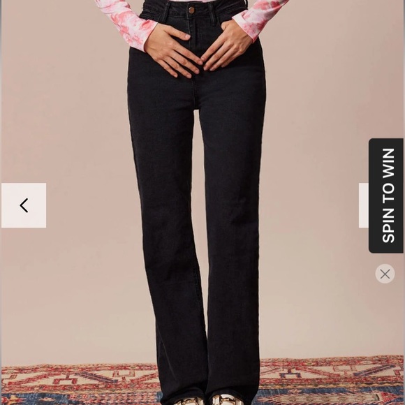 The Black High Waisted Straight Leg Jeans - Small - Picture 1 of 3